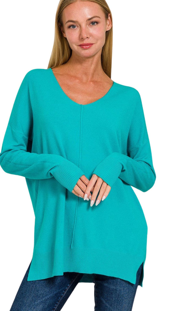 (Plus) Timeless Cozy V-Neck Sweater