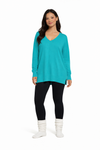 Timeless Cozy V-Neck Sweater (H ICE BLUE)