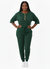 Half-Sleeve Casual everyday Jogger Jumpsuit | Cozy lounge jumpsuit (Hunter Green)