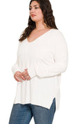 (Plus) Timeless Cozy V-Neck Sweater